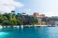 Boats in Sorrento harbor on a sunny day