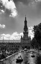 Boats in Spain Square, Seville Royalty Free Stock Photo