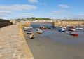 Boats in St Michaels Mount Harbour Cornwall England Royalty Free Stock Photo