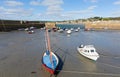 Boats in St Michaels Mount harbour Cornwall England UK Royalty Free Stock Photo