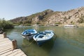 Boats standing at pier