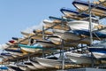 Boat Storage Rack Royalty Free Stock Photo