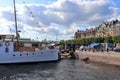 Boats at StrandvÃÂ¤gen in Stockholm Royalty Free Stock Photo