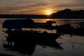 Boats at sunset Royalty Free Stock Photo