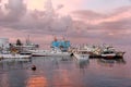 Boats at Suva port at sunrise, Viti Levu Island, Fiji