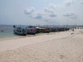 Boats on Tanjung Kelayang beach, Belitung island