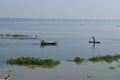 Boats in Taungthaman Lake, Amarapura, Mandalay, Myanmar Royalty Free Stock Photo