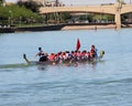 Boats on Tempe Town Lake during the Dragon Boat Festival Royalty Free Stock Photo