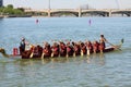 Boats on Tempe Town Lake during the Dragon Boat Festival Royalty Free Stock Photo