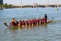 Boats on Tempe Town Lake during the Dragon Boat Festival Royalty Free Stock Photo