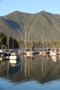 Boats in Tofino harbour on Vancouver Island, Canada