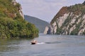 Boats with tourists on The Danube River Royalty Free Stock Photo