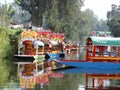 Boats (trajineras) in Xochimilco., Mexico Royalty Free Stock Photo