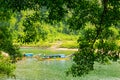 Boats for transporting tourists to Phong Nha cave, Phong Nha - Ke Bang national park, Viet Nam.