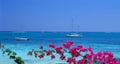 Boats at Trou aux biches beach, Mauritius Island Royalty Free Stock Photo