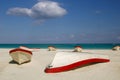 Boats at Tulum beach