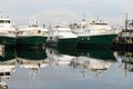 Boats of UnCruise Adventures tied up for winter in Seattle