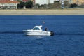 Boats in Vigo Ria Royalty Free Stock Photo