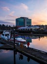 Boats on the water in downtown olympia Washington on a sunny afternoon with boats