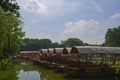 Boats in water of Litchi Bay,south of China. Royalty Free Stock Photo