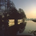 Boats on Wey Navigation. Ripley. UK Royalty Free Stock Photo