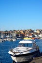 Boats in Weymouth harbour. Royalty Free Stock Photo