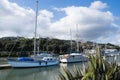 Boats in Whangarei town basin Royalty Free Stock Photo