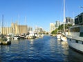 Boats and yachts anchored at a marina in Toronto, Canada. Royalty Free Stock Photo
