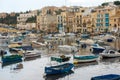 Boats and yachts anchoring in Valletta, Malta