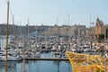 Boats and yachts anchoring in Valletta, Malta