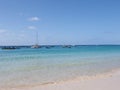 Boats and yachts at Atlantic Ocean at Sal island in Cape Verde Royalty Free Stock Photo