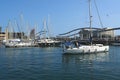 Boats and yachts in Barcelona. Royalty Free Stock Photo