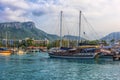 Boats and yachts in the Bay of Kemer