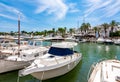 Boats and yachts in Cala D`Or marine, Mallorca island, Spain