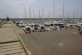 boats and yachts in the harbor of Lavagna, Liguria, Italy on a sunny day Royalty Free Stock Photo