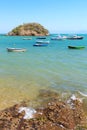 Boats, yachts island, blue sea in Armacao dos Buzios, Rio de J
