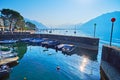 The boats and yachts on Lake Maggiore, Locarno, Switzerland Royalty Free Stock Photo