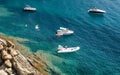 Sailing time at Costa Brava caves, Catalonia, Spain.