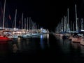 Boats and yachts are moored in the marina Royalty Free Stock Photo