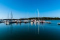 Boats and yachts moored in the sport port of Keroman