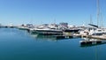 Boats and yachts in the seaport of Sochi, Krasnodar region