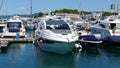 Boats and yachts in the seaport of Sochi, Krasnodar region