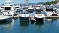 Boats and yachts in the seaport of Sochi, Krasnodar region