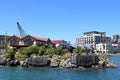 Boatshed and Bowling Club, Wellington, New Zealand Royalty Free Stock Photo