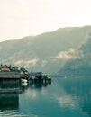 Boatsheds along the lake Royalty Free Stock Photo