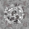 Boatswain written on a grey camo texture EPS10