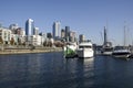 Boatyard at Seattle Waterfront Royalty Free Stock Photo