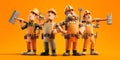 Bob the Builder Crew Cartoon Characters Royalty Free Stock Photo