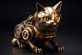 Bob Cat Mechanical Menagerie Series: Delightful Steampunk Animals Infused with Retro-Futuristic Marvel AI Generated Illustration