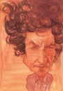 Bob Dylan Caricature Sketch Royalty Free Stock Photo